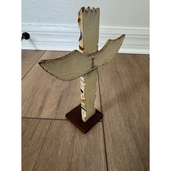 Vintage Hand Carved Pacific NW American Indian Totem Pole Souvenir MCM6” Fetish - Picture 8 of 12